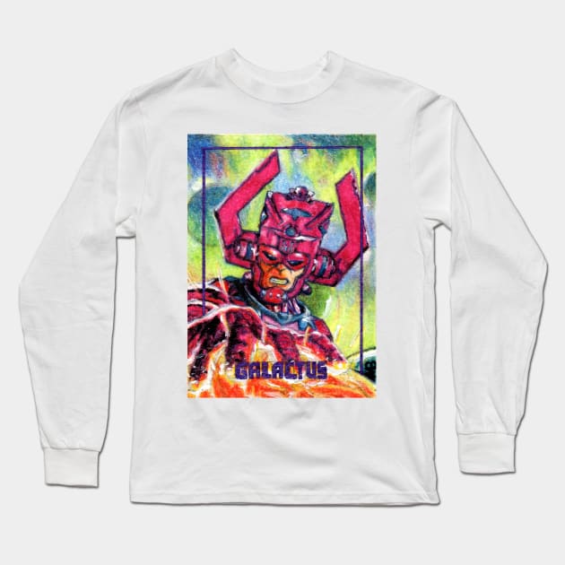 Galactus, World Eater Long Sleeve T-Shirt by Mark Bartle Art